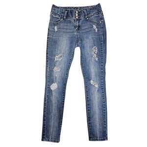 Ariya Blue Distressed Skinny Jeans Women's Size 5/6